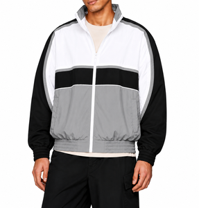 OEM Custom <b>Men's</b> Nylon Windbreaker Tracksuit <b>Jacket</b> and Pants Set Streetwear Sportswear Water Resistant - Product Image 4