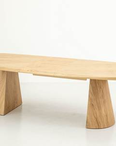 Juego de Mesa de Comedor Ovalada de Madera de Teca con Sillas Tapizadas, Estilo Escandinavo, Muebles para Restaurante, Cafetería, Villa - Product Image 6