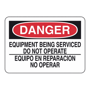 Panneau d'avertissement de danger bilingue triangulaire pour les zones de travail industrielles - Product Image 3
