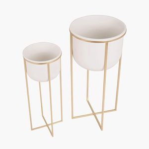 Macetero Decorativo de Metal con Soporte, Macetero de Estilo Antiguo para Decoración del Hogar, Maceta, Soporte para Plantas, Macetero Contemporáneo, Macetero de Diseño - Product Image 4
