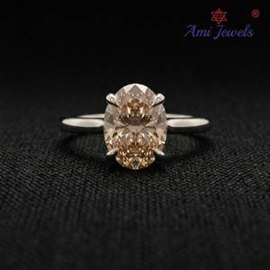 Luxury Classic 9k White Gold Diamond Ring IGI Certified Elegant Fine Jewelry <b>Gift</b> for Party and Wedding Wear - Product Image 1