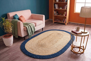 Alfombra de Yute 100% Orgánico Trenzada a Mano al por Mayor, 2x3 pies, Estilo Bohemio, Ecológica, Antideslizante, de Pelo Corto y Grosor Medio - Product Image 2