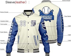 Veste d'hiver confortable pour homme, style Letterman, col montant, logo sur le devant, coupe-vent, haute qualité, écologique, 100% fibre de polyester - Product Image 2