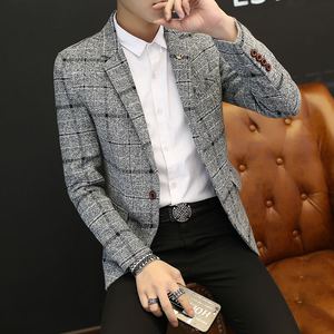 Traje Formal de Negocios a Cuadros para Hombre, Corte Entallado, Blazers, Ropa Casual de Primavera/Otoño, Talla 5XL - Product Image 3