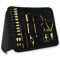 Kit d'outils pour extensions de cheveux en acier inoxydable de qualité chirurgicale, pinces pour micro-anneaux nano, aiguilles de tirage, étui de couleur personnalisée pour salon