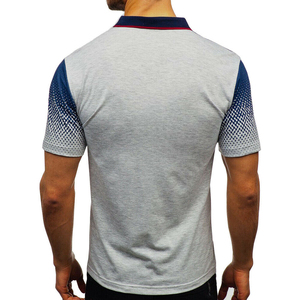 Chemises de golf pour hommes en coton 100% tissé, anti-rides, à manches courtes, avec poche, impression numérique, service OEM ODM personnalisé, MOQ 2 pièces - Product Image 3