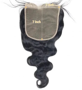 Cierre de Encaje HD 7x7 de Cabello Humano, Cabello Indio Virgen, Negro Natural, Cabello Remy de Una Sola Capa - Product Image 2