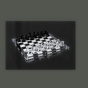 Juego de Ajedrez Acrílico Personalizado de Alta Calidad al por Mayor, Tablero de Ajedrez de Alta Transparencia, Embalaje de Caja de Regalo de Lujo Disponible - Product Image 1
