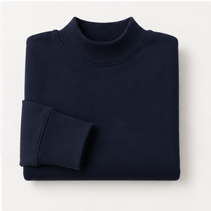 Sudadera Personalizada de Cuello Alto para Mujer, Color Índigo Oscuro, Corte Holgado, Manga Larga, Modelo WSS-0010 - Product Image 5