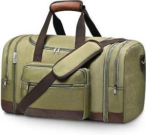 กระเป๋าเดินทางสุดสัปดาห์ผ้าแคนวาสพรีเมียม ขนาดใหญ่ จุของได้เยอะ พร้อมช่องด้านข้างและสายสะพายบุนุ่มสบาย - Product Image 3