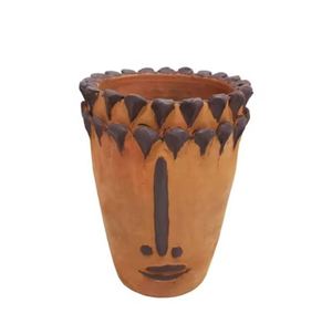 Vase à fleurs en céramique couleur naturelle et vases en terre cuite pour la décoration de la maison - Product Image 2