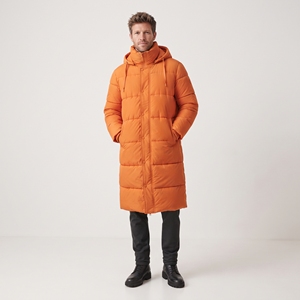 Vestes longues matelassées à capuche pour homme – Manteaux d'hiver décontractés et tendance pour l'extérieur – Vestes longues boutonnées et zippées pour homme - Product Image 6