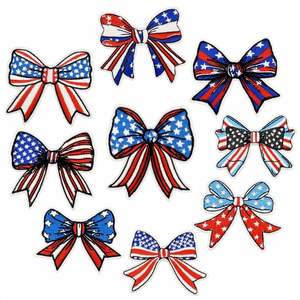 Patch brodé thermocollant, motif drapeau américain feux d'artifice, 5,2 cm, forme irrégulière, applique en tissu pour accessoires vestimentaires - Product Image 4
