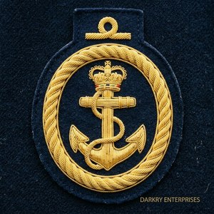 Écusson de blazer fait main personnalisé en fil de bullion, motif ancre et couronne de laurier, emblème nautique, logo en fil doré, service personnalisé - Product Image 6