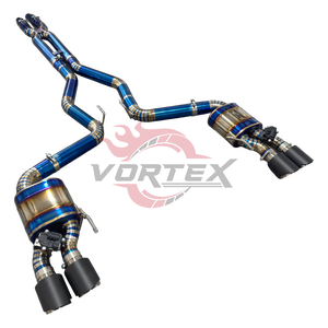 Puntas de escape Vortex Titanium con válvula para motor, sonido variable agresivo/suave, acabado azul quemado para Mustang 5.0 GT V8 2015-2017 - Product Image 2
