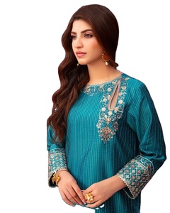 2024ชุดสนามหญ้าคุณภาพสูงสำหรับผู้หญิงอินเดีย salwar kameez ชุด1918หลวมทำจากผ้าไหมสำหรับฤดูร้อน - Product Image 1