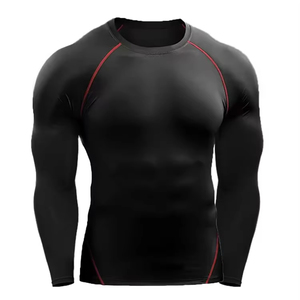 <b>Men</b> Sleeveless Rash Guard <b>Compression</b> <b>Shirt</b> Quick Dry 100% Polyester Black Long Sport Top UPF50+ 120g - Product Image 3
