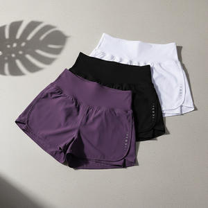 Pantalones Cortos Deportivos de Cintura Alta para Mujer, Ajuste Regular, Elásticos, Transpirables, Impermeables, con Cordón, para Gimnasio, Natación, Actividades al Aire Libre, con Remaches y Flores - Product Image 2