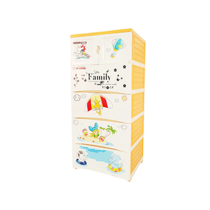 Armoire de rangement en plastique Mochi à 5 tiroirs, design compact et spacieux pour la maison, pour organiser les vêtements, les jouets, les articles quotidiens, le salon - Product Image 5