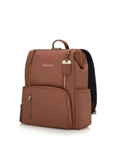 Bolso profesional delgado para computadora con herrajes en tono dorado, diseño antirrobo con múltiples bolsillos para oficina y viajes, bolso para estudiantes. - Product Image 4