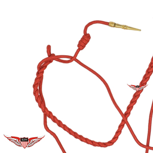 Aiguillette de parade tressée rouge pour robe d'épaule, cordon de cérémonie avec embout en laiton - Product Image 3