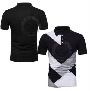 Polo en coton pour homme, manches courtes, tissu doux et respirant, col classique, design confortable, décontracté et élégant - Product Image 3