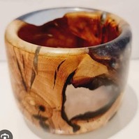 Ensemble de saladiers en bois faits à la main, design moderne, finition brillante, pour servir des desserts lors de fêtes