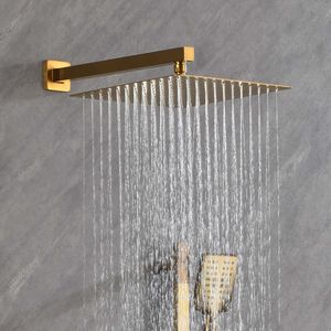 Système de douche avec barre coulissante, pommeau de douche, douchette à main, jets de douche, bras de douche, tuyau, robinet, garniture, poignées à levier - Ensemble de quincaillerie de salle de bain - Product Image 2