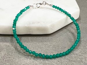 Natural Green Onyx Stone Micro Faceted <b>Beads</b> Fine <b>Bracelets</b> For Women 2MM Handmade Loose <b>Beads</b> Fashion <b>Bracelets</b> Wholesale Price - Product Image 4