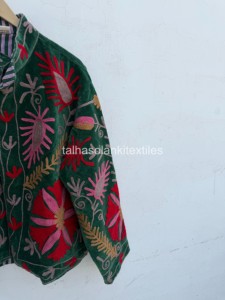 Wholsale Suzani <b>Velvet</b> <b>Jacket</b> Floral Embroidered <b>Jacket</b> Handmade <b>Women</b> winter Coat Inside Cotton Lining <b>Jacket</b> Hippi Style - Product Image 2