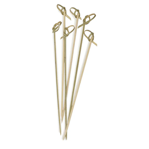 Lot de 50 pics à nœuds en bambou de 6,5 pouces – Élégants pics à fruits et à cocktails en forme de nœud papillon pour mariages, fêtes et camping, fourchettes à apéritif - Product Image 1