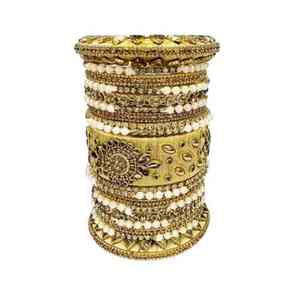 Luxury Trendy Islamic Multi Color Wedding <b>Bangles</b> <b>Set</b> Gold Plated Traditional Women's Jewelry Collection - Product Image 1