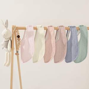 Bavoirs pour bébé 100% bambou biologique - Hypoallergéniques, absorbants, poches faciles à nettoyer, protection pour les dents unisexe - Product Image 6