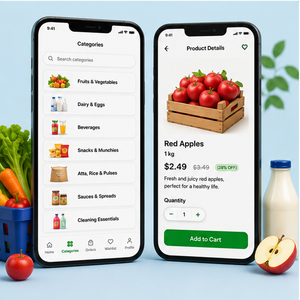 Aplicación Móvil Moderna para Entrega de Comestibles con Soporte para MAC OS, Versión de Internet, Estado de Stock, Control de Inventario, Experiencia del Cliente - Product Image 3