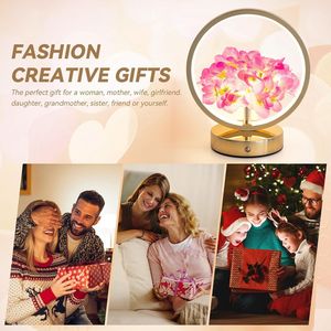 Rechargeable Cordless 3 Way Dimmable <b>Small</b> Night <b>Light</b> Hydrangeas Flower Touch Lamp Birthday Gifts for Women Mom Table Lamps - Product Image 5