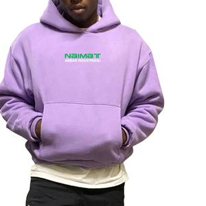 เสื้อฮู้ดแบบซิป220gsm เฮฟวี่เวทผ้าฝ้ายขนแกะเปิดไหล่ไม่มีเชือกระบายอากาศได้ดีสำหรับฤดูหนาวพอดีกับผู้ชาย - Product Image 1