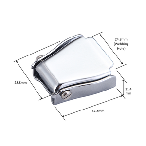 Boucle de ceinture de sécurité S50C en acier au carbone, finition lisse et brillante pour ceinture de siège de montagnes russes - Product Image 2