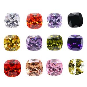 Piedras de Circonia Cúbica con Corte Especial en Forma de Cojín, Color Rosa Púrpura, Sintéticas, Tratadas con Calor, para Joyería, Disponibles en Stock - Product Image 1