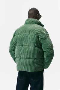custom Puffer <b>Jacket</b> <b>Men</b> High Collar Loose Fit Corduroy Winter Warm Outer Coat Padded Puffer <b>Jacket</b> - Product Image 2