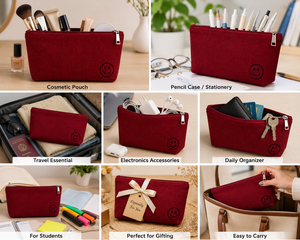 Petite trousse de toilette en jute marron AMANI avec fermeture éclair, légère et suspendable, portable, écologique, pour le rangement du maquillage - Product Image 6