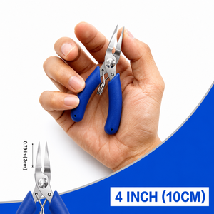 5 Pack Stainless Steel Chain Nose Pliers Jewelry Making Set Small <b>Needle</b> & Flat Nose Craft Bracelet Earring <b>Beading</b> Tools - Product Image 2