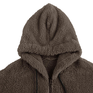 Sudadera con Capucha de Forro Polar Sherpa Personalizada para Hombre y Mujer, Suave, Cálida, con Cierre, para Invierno, Informal, de Moda, para Actividades al Aire Libre, de Fábrica - Product Image 3