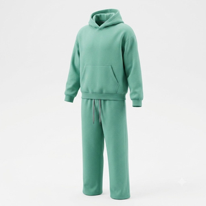 Conjunto Deportivo de Felpa para Mujer, Corte Regular, Sudadera con Capucha y Pantalones a Juego, Cómodo, Antipelusas, Ropa Deportiva de Invierno - Product Image 4