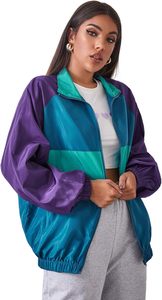 Chaqueta Bomber Gris Unisex, Corte Holgado Informal, Cierre de Cremallera de Poliéster, Resistente al Viento, Color Sólido, Largo Regular, Material Delgado, con Capucha - Product Image 6