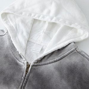 Sudadera con capucha de alta calidad para hombre, estilo oversize con cremallera y hombros caídos, personalizable con marca, venta directa de fábrica. - Product Image 5