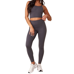 Conjunto de Yoga para Mujer, Logotipo Personalizado, Sujetador Deportivo y Leggings, Ropa Deportiva de Alto Rendimiento, Proveedor Mayorista - Product Image 2