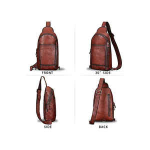 Sac de Poitrine Homme Neuf, Sac Bandoulière Designer en Cuir PU pour Homme, Sac de Voyage Poitrine pour Homme - Product Image 2