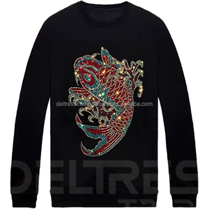 Sudaderas con capucha básicas de mezcla de algodón Premium Rhinestone 2025 Sudadera con capucha Hombres Sudaderas con capucha personalizadas Sudadera para hombre a precio al por mayor - Product Image 2