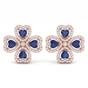 Boucles d'oreilles classiques en or blanc 14 carats plaqué rhodium, diamants de laboratoire taille octogonale, style hip-hop, cadeau de mariage pour femme, bijoux - Product Image 4