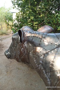 Dutch Cow Iron Sculpture <b>for</b> Garden - Product Image 5